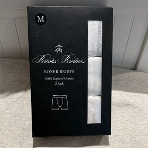 Brooks Brothers Supima Cotton Boxer Briefs - 3 Pack White